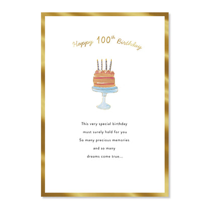 Hallmark 100th Birthday Card - Precious Memories