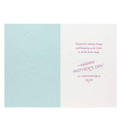 Hallmark Star Wars Mother's Day Card - Princess Leia inside view with embossed design and heartfelt message for Mum