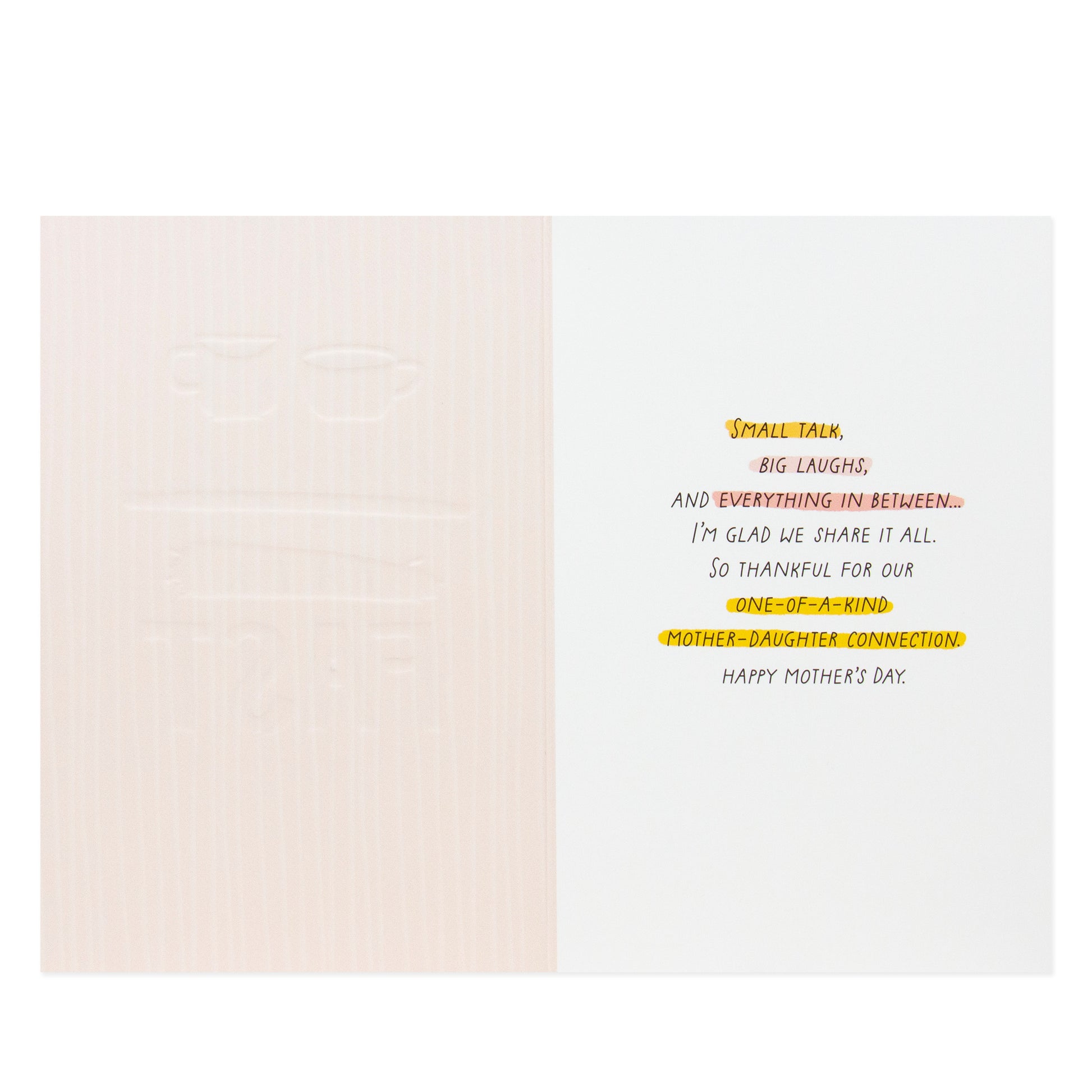 Hallmark Gilmore Girls Mother's Day card - life's short talk fast featuring inside message about mother-daughter connection and laughter.