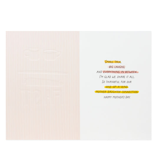 Hallmark Gilmore Girls Mother's Day card - life's short talk fast featuring inside message about mother-daughter connection and laughter.