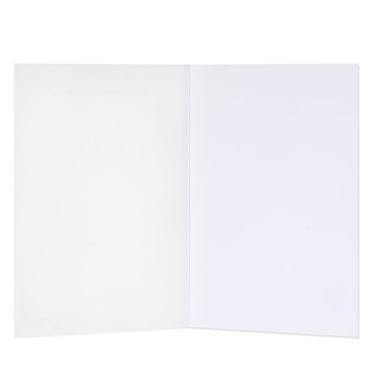 Hallmark Blank Card - Queen for a day, blank interior view, white paper, minimalistic design for personal messages.