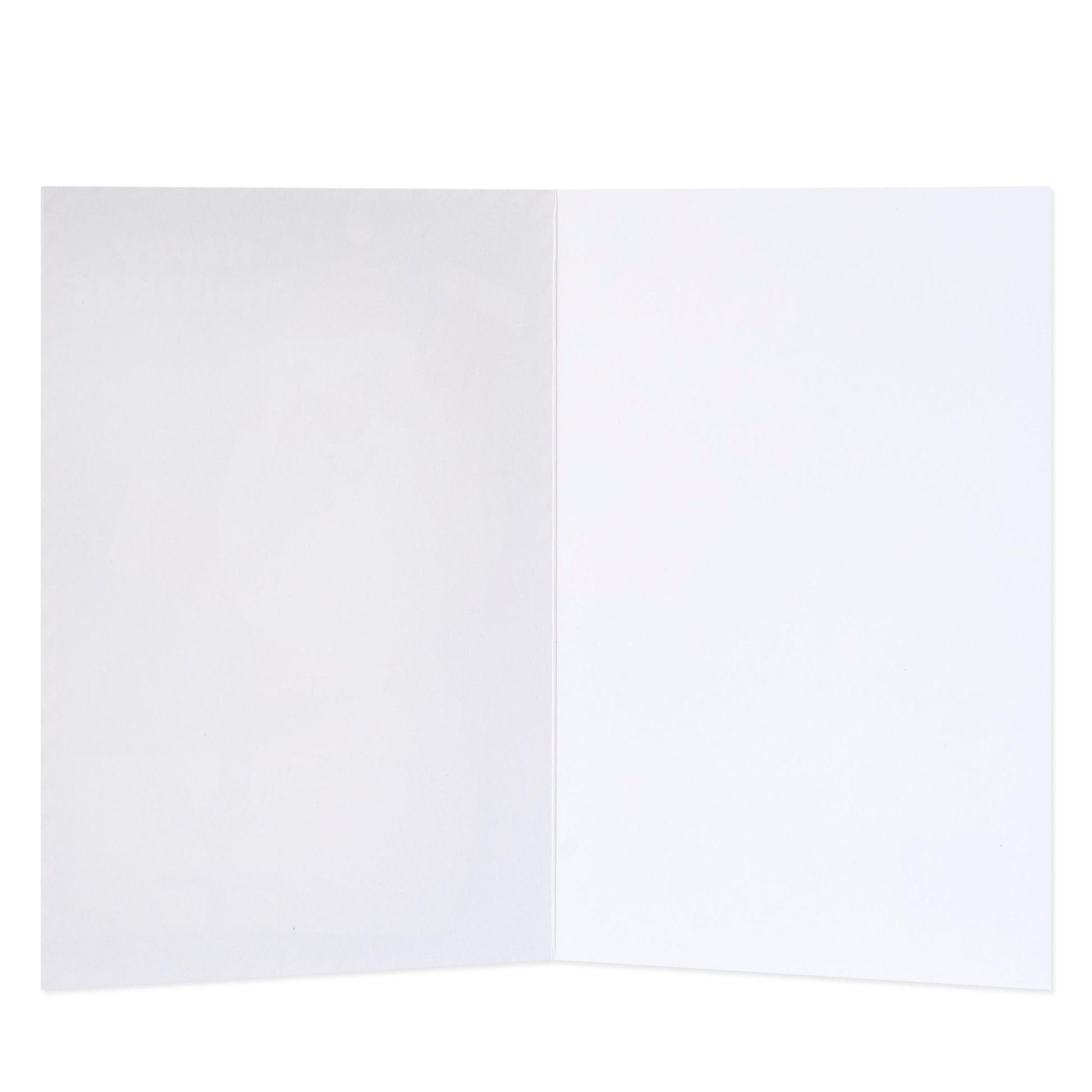 Hallmark Blank Card - So lovely, so loved, open view showing blank interior, blank white pages for personal message.