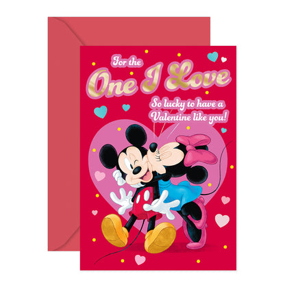 Hallmark Disney Mickey Mouse Valentine's Day Card - One I Love