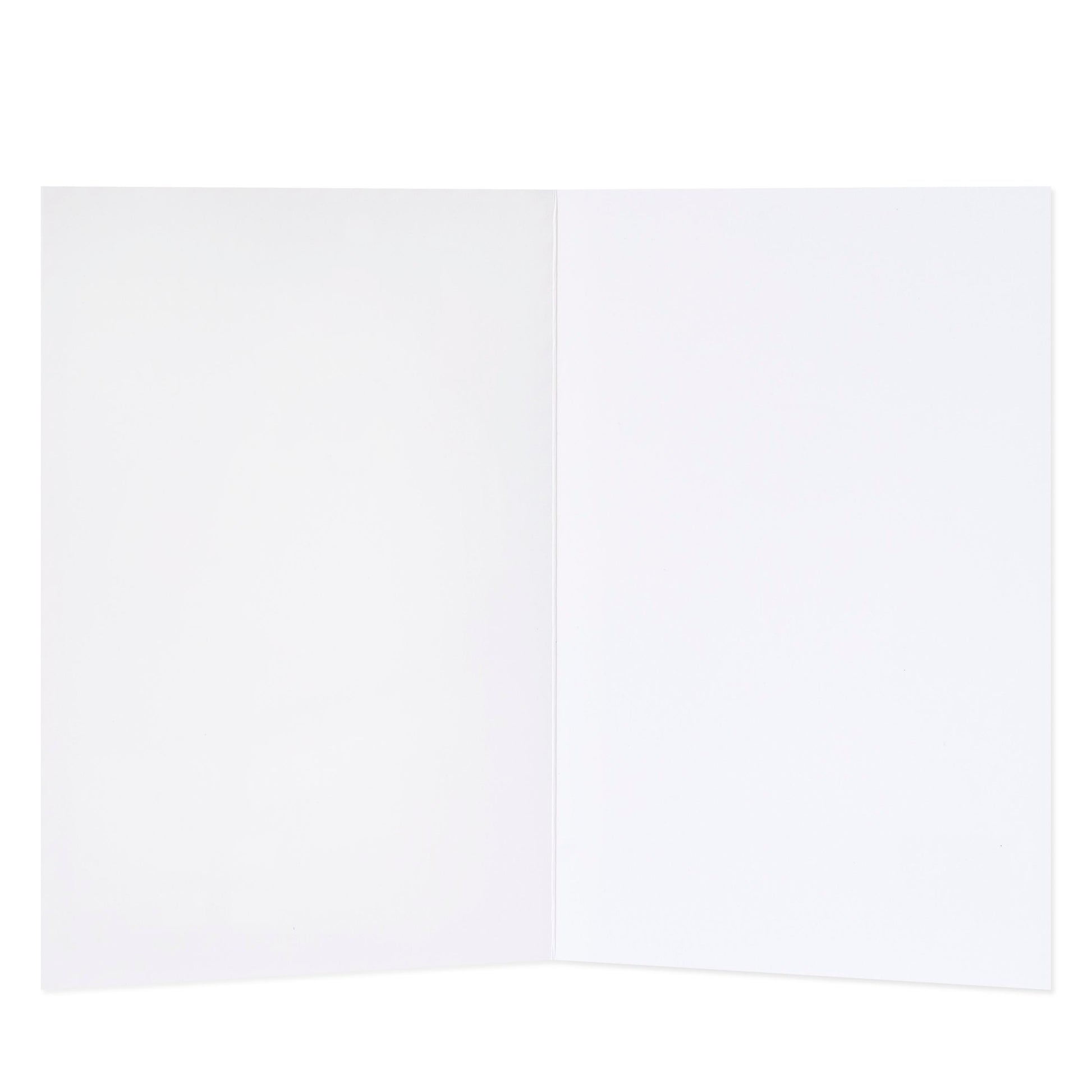 Hallmark Valentine's Day Card - With Love, blank interior, showing clean, white pages for personal messages.
