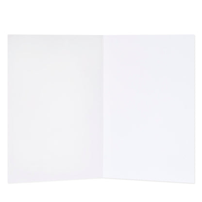 Hallmark Valentine's Day Card - With Love, blank interior, showing clean, white pages for personal messages.