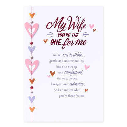 Hallmark Valentine's Day Wife Card - My Wife You're THE ONE for me…