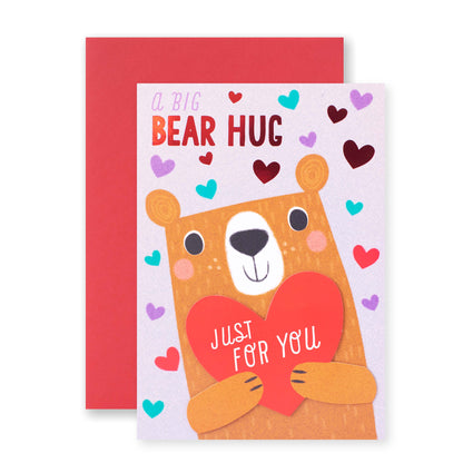 Hallmark Valentine's Day Card - A Big Bear Hug Just For You