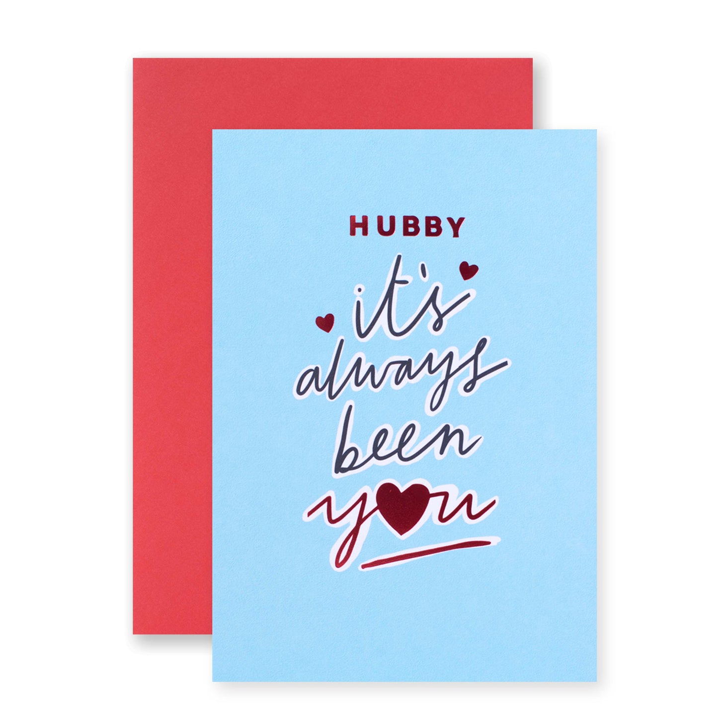 Hallmark Valentine's Day Card For Husband - It's Always Been You featuring blue and red design with heartfelt message on the front.