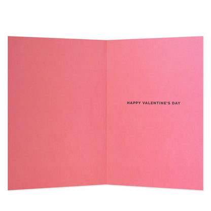 Hallmark Valentine's Day Card For Husband - It's Always Been You, inside view, pink cardstock, features 'Happy Valentine's Day' text.