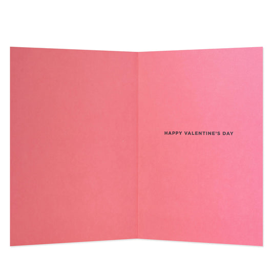 Hallmark Valentine's Day Card For Husband - It's Always Been You, inside view, pink cardstock, features 'Happy Valentine's Day' text.