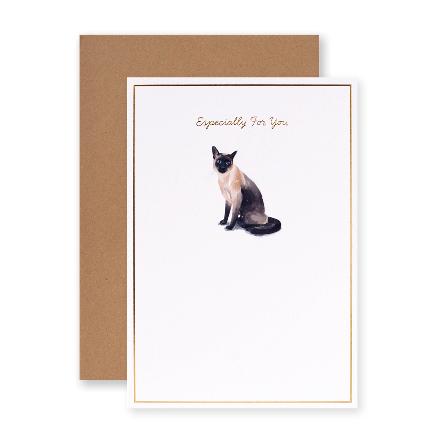 Hallmark Whimsical Whiskers Especially For You Greeting Card - Siamese Cat