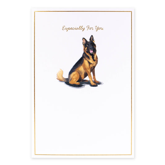 Hallmark Whimsical Whiskers Especially For You Greeting Card - German Shepherd Dog