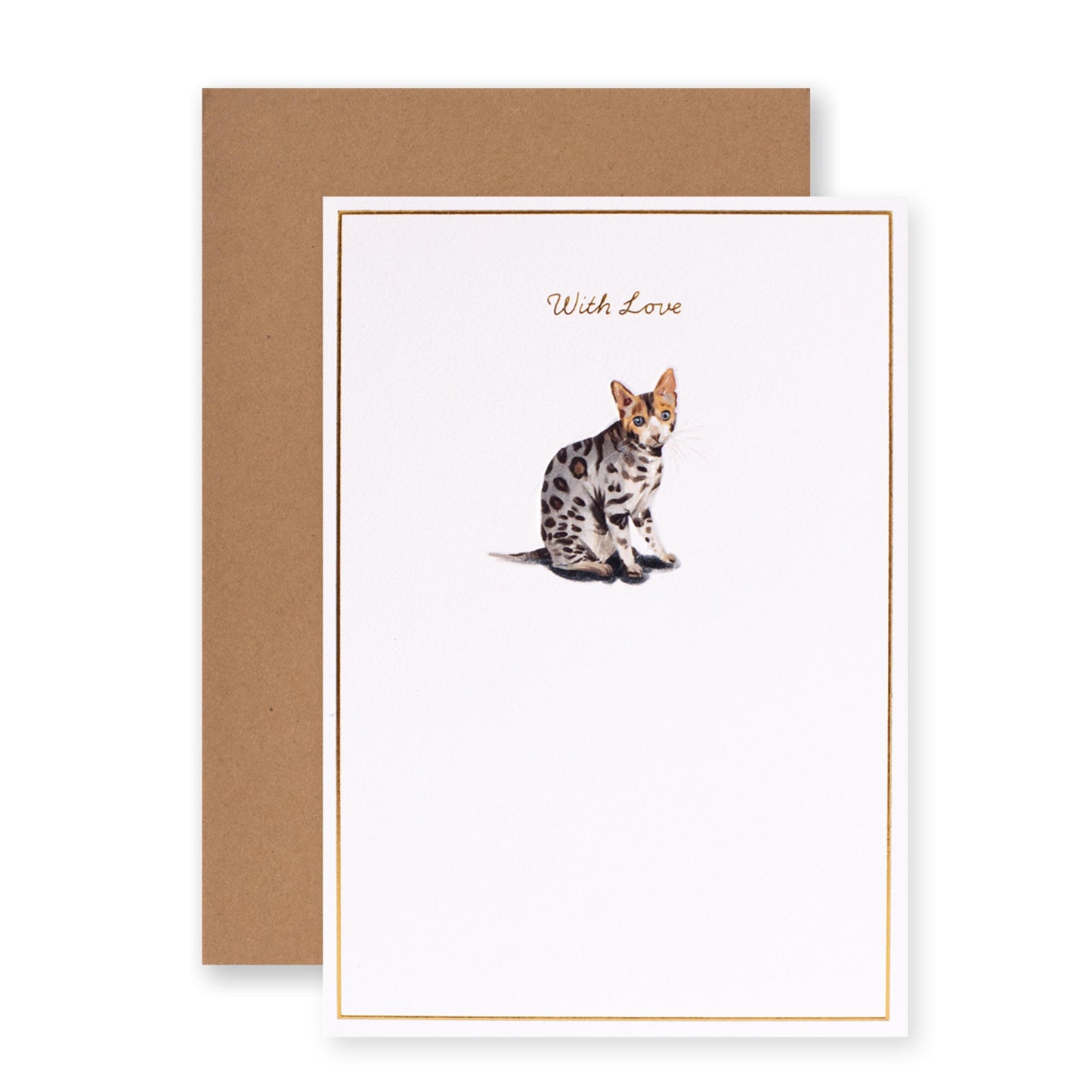 Hallmark Whimsical Whiskers With Love Greeting Card - Bengal Cat