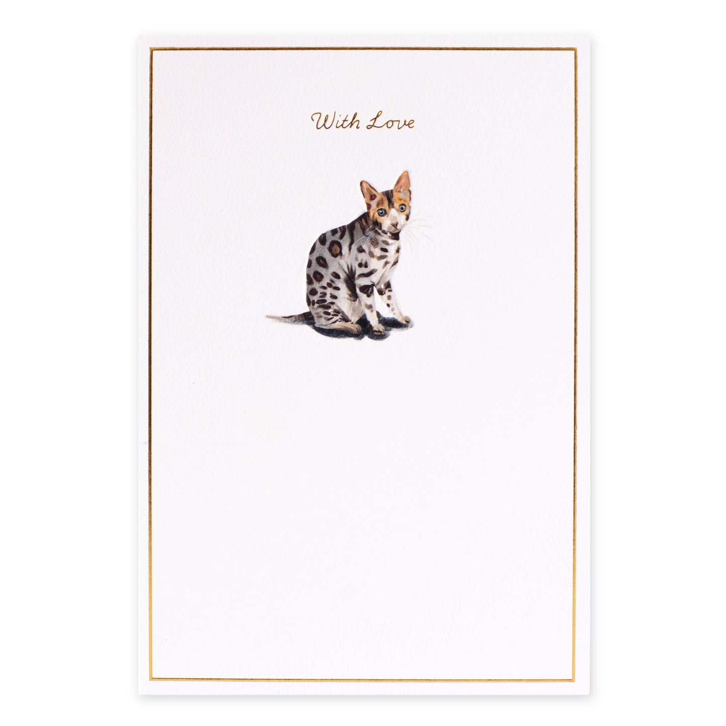 Hallmark Whimsical Whiskers With Love Greeting Card - Bengal Cat