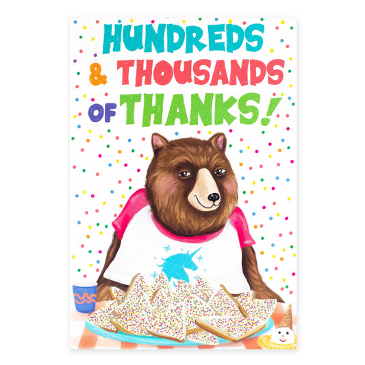 Hallmark Ozzy Oddities Thank You Card - Hundreds & Thousands