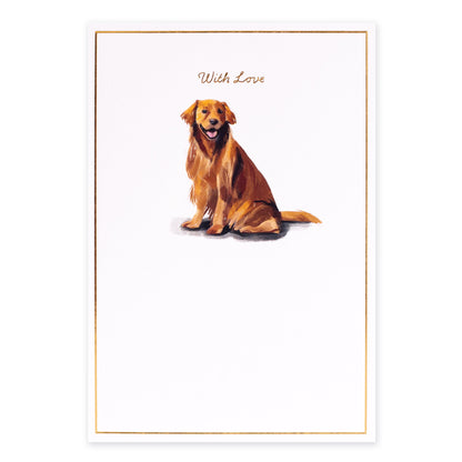 Hallmark Whimsical Whiskers With Love Greeting Card - Golden Retriever Dog