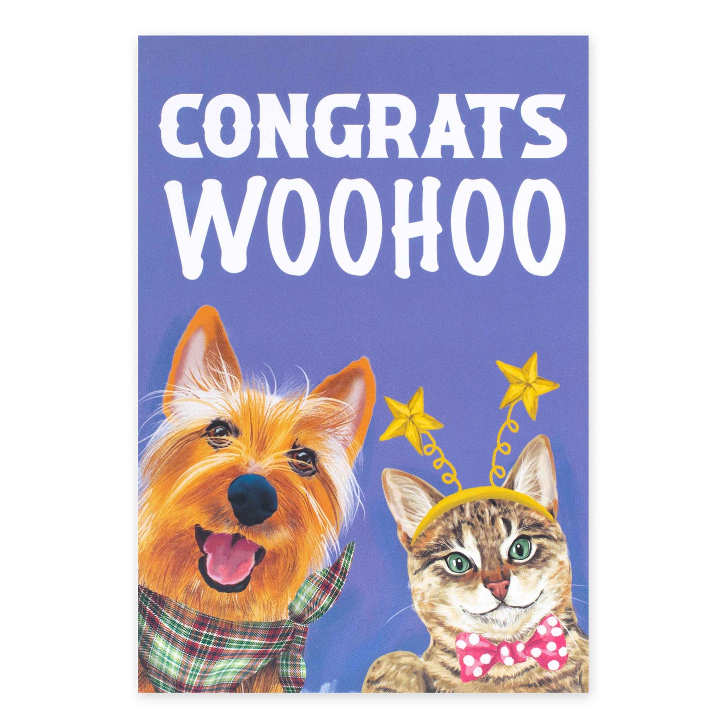 Hallmark Ozzy Oddities Congratulations Card - Cat & Dog