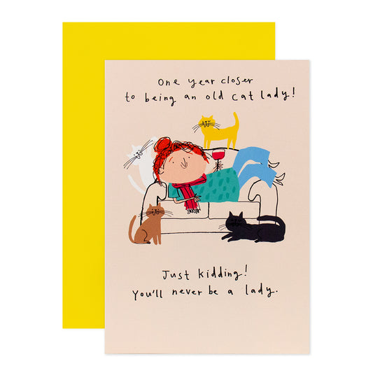 Hallmark Shoebox Birthday Card - Cat Lady
