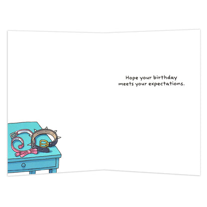 Shoebox Birthday Card - Meet Expectations