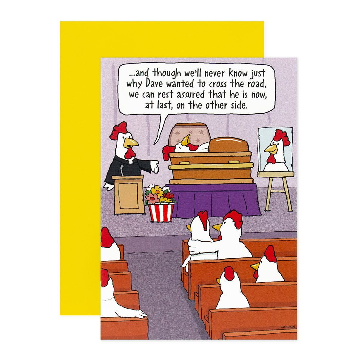 Hallmark Shoebox Birthday Card - Chicken Funeral