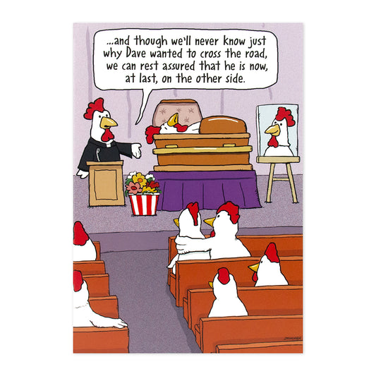 Hallmark Shoebox Birthday Card - Chicken Funeral