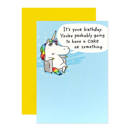Hallmark Shoebox Birthday Card - Grumpy Unicorn