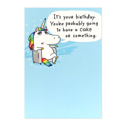 Hallmark Shoebox Birthday Card - Grumpy Unicorn