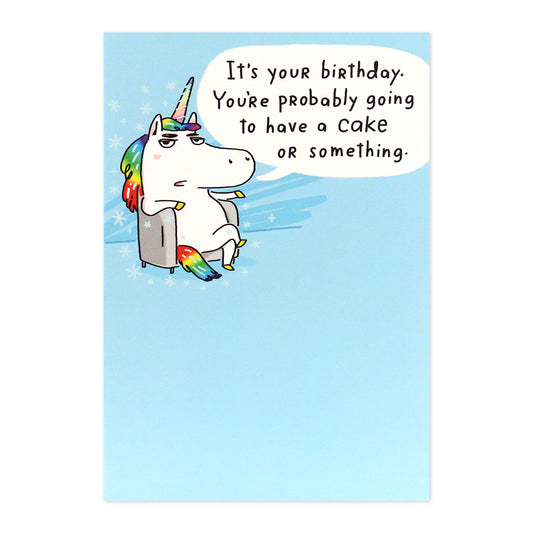 Hallmark Shoebox Birthday Card - Grumpy Unicorn