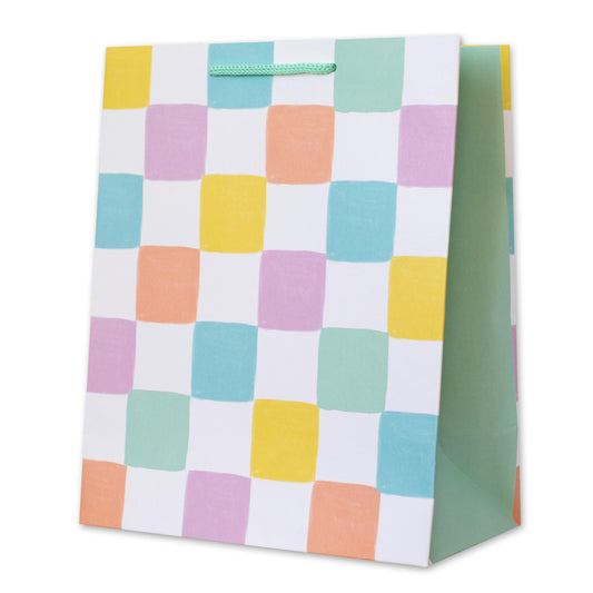 Hallmark Medium Bag - Pastel Grid Pattern