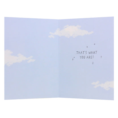 Connections from Hallmark Birthday Card For Daughter - Magical & Amazing inner design featuring light blue clouds and the message "that's what you are".