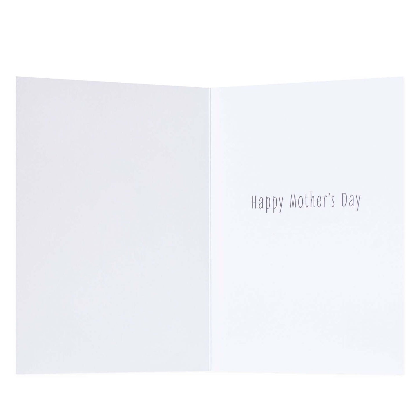 Hallmark Mother's Day Card - For a Lovely Nan inside view, simple design with printed text, Happy Mother's Day, blank opposite page