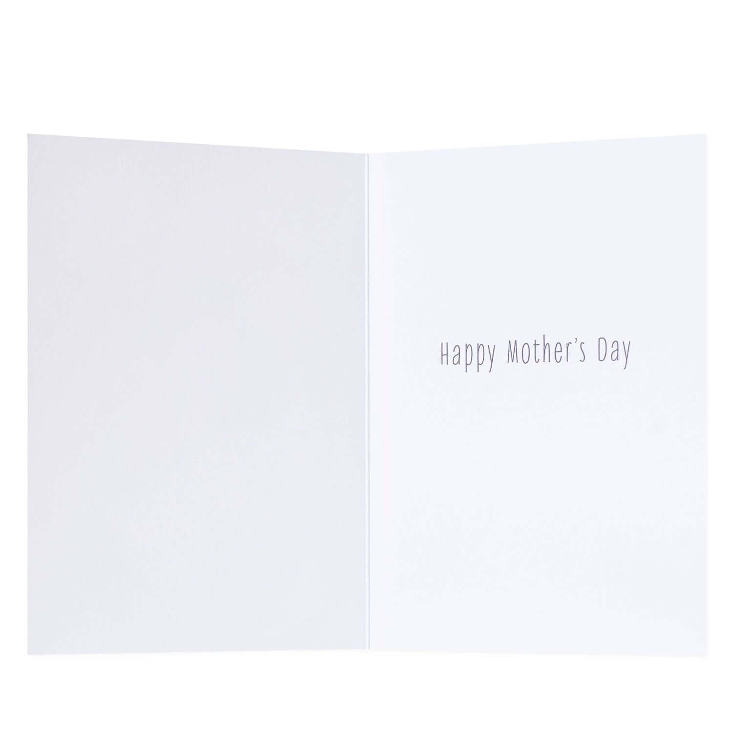 Hallmark Mother's Day Card - For a Lovely Nan inside view, simple design with printed text, Happy Mother's Day, blank opposite page