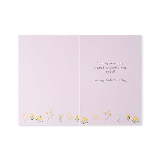 Hallmark Mother's Day Card - Someone Special open view, featuring a pink interior with floral illustrations and a heartfelt message.