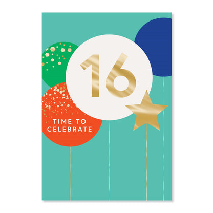 Connections from Hallmark 16th Birthday Card - Time to Celebrate