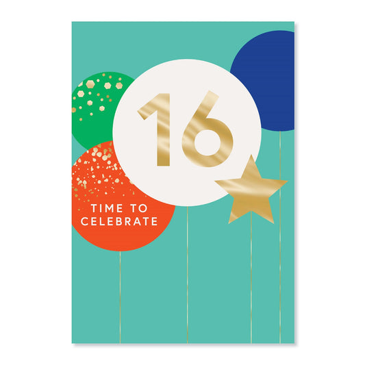 Connections from Hallmark 16th Birthday Card - Time to Celebrate