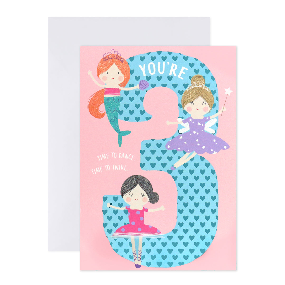 Connections from Hallmark 3rd Birthday Card - Mermaid, Fairy and Ballerina