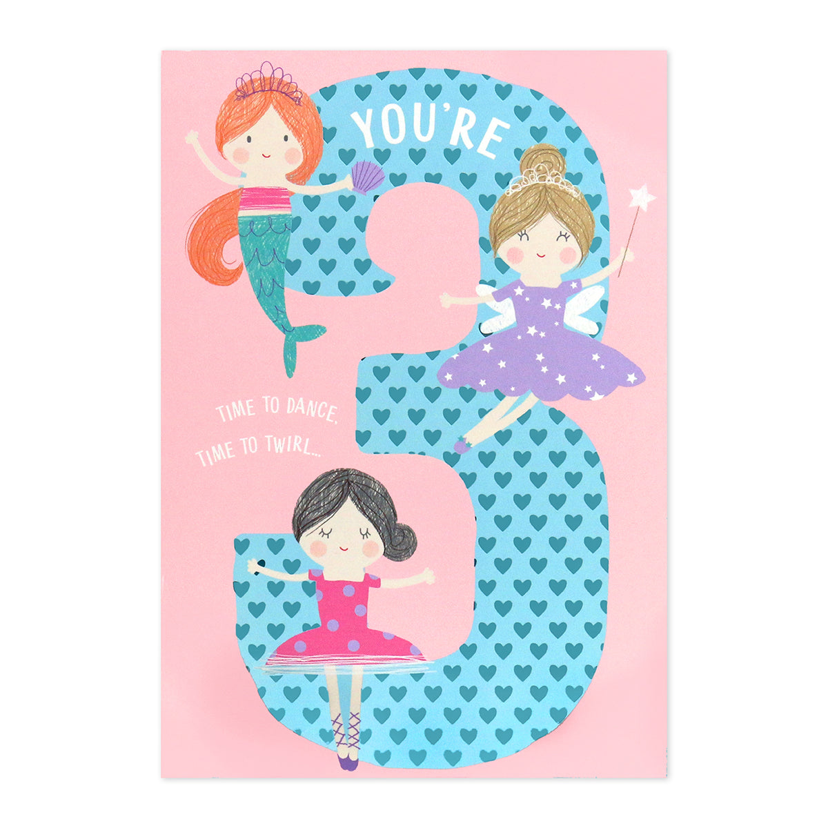 Connections from Hallmark 3rd Birthday Card - Mermaid, Fairy and Ballerina