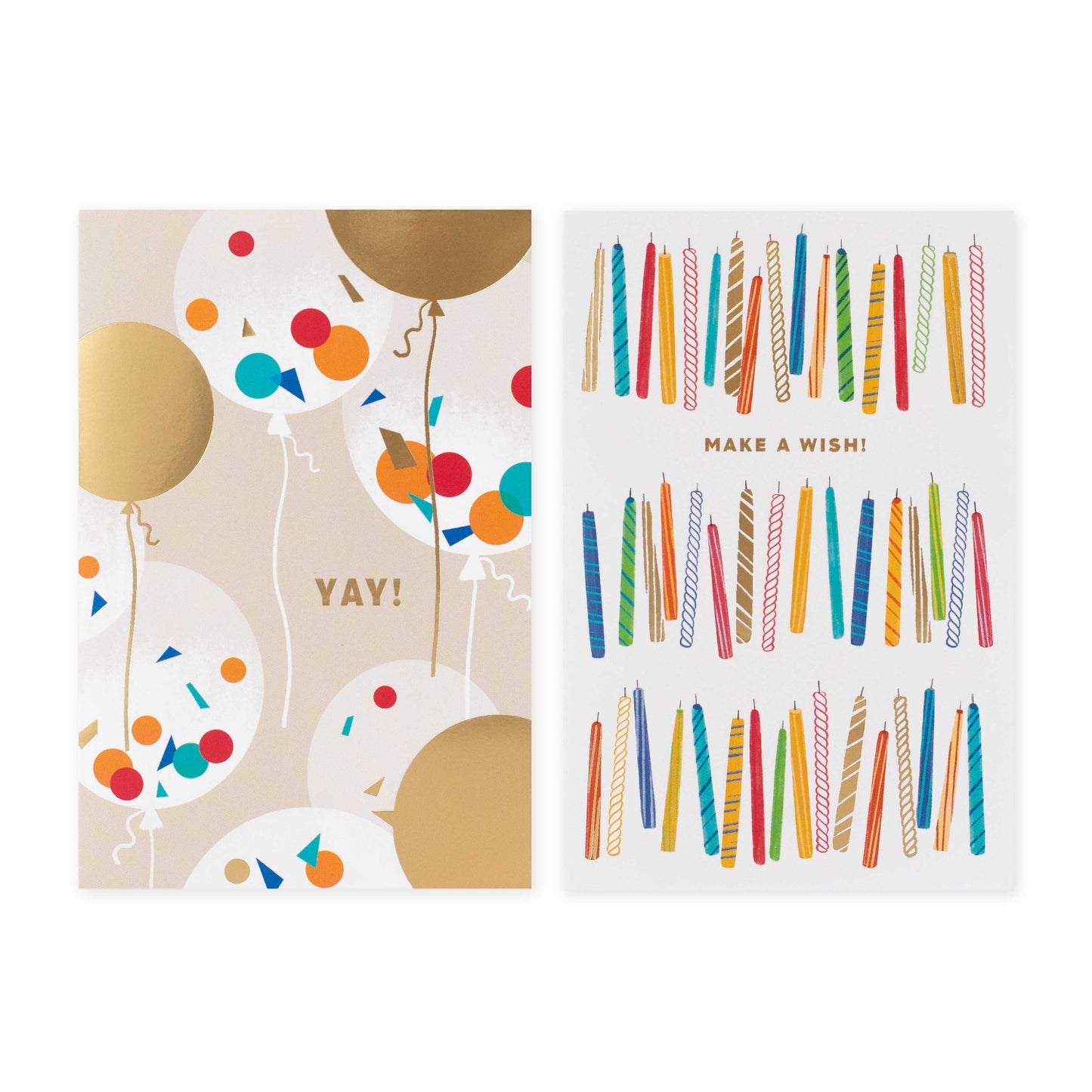 Hallmark Multipack of 12 Birthday Cards - 2 designs, Balloons and Candles