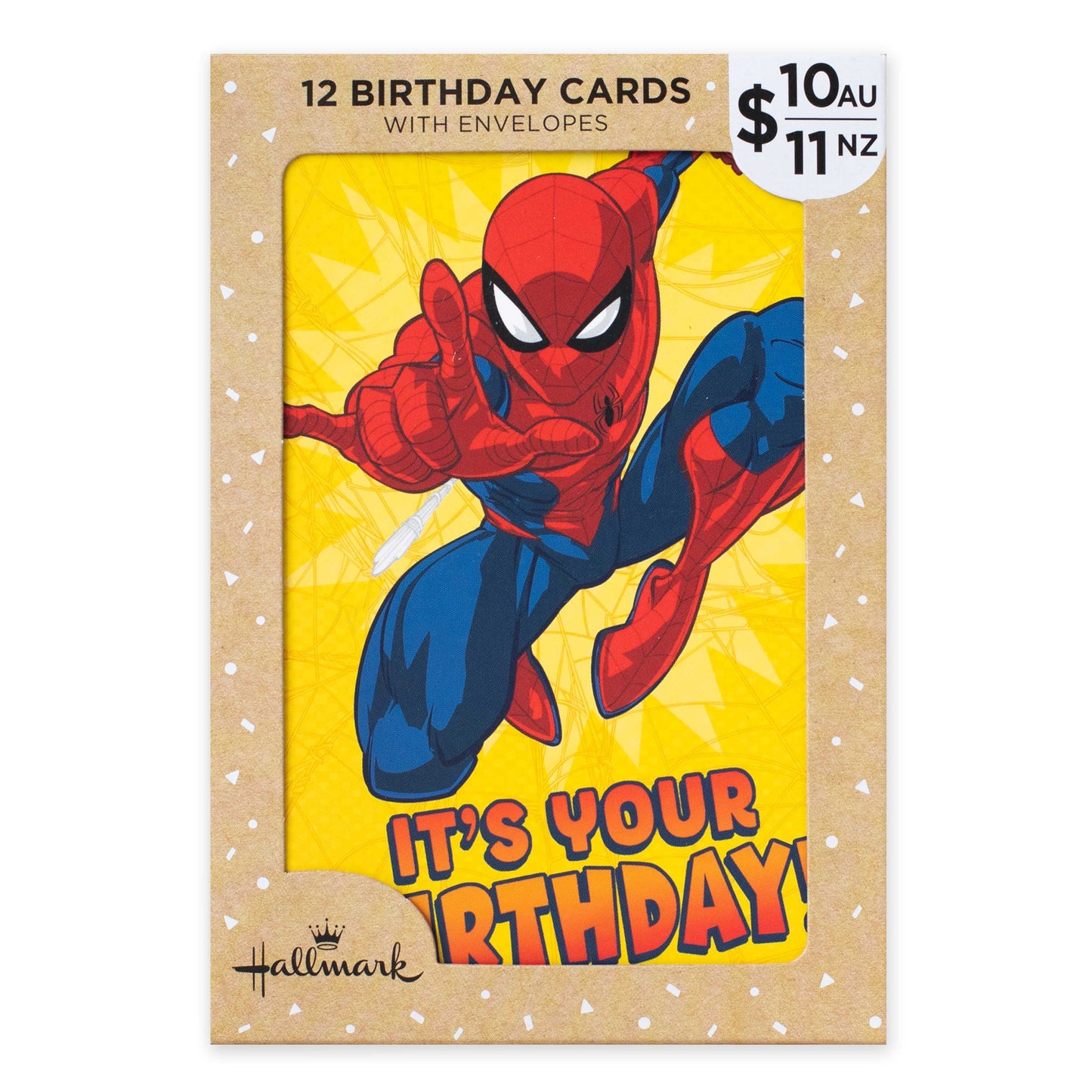Hallmark Multipack of 12 Birthday Cards - 2 designs, Marvel Spiderman