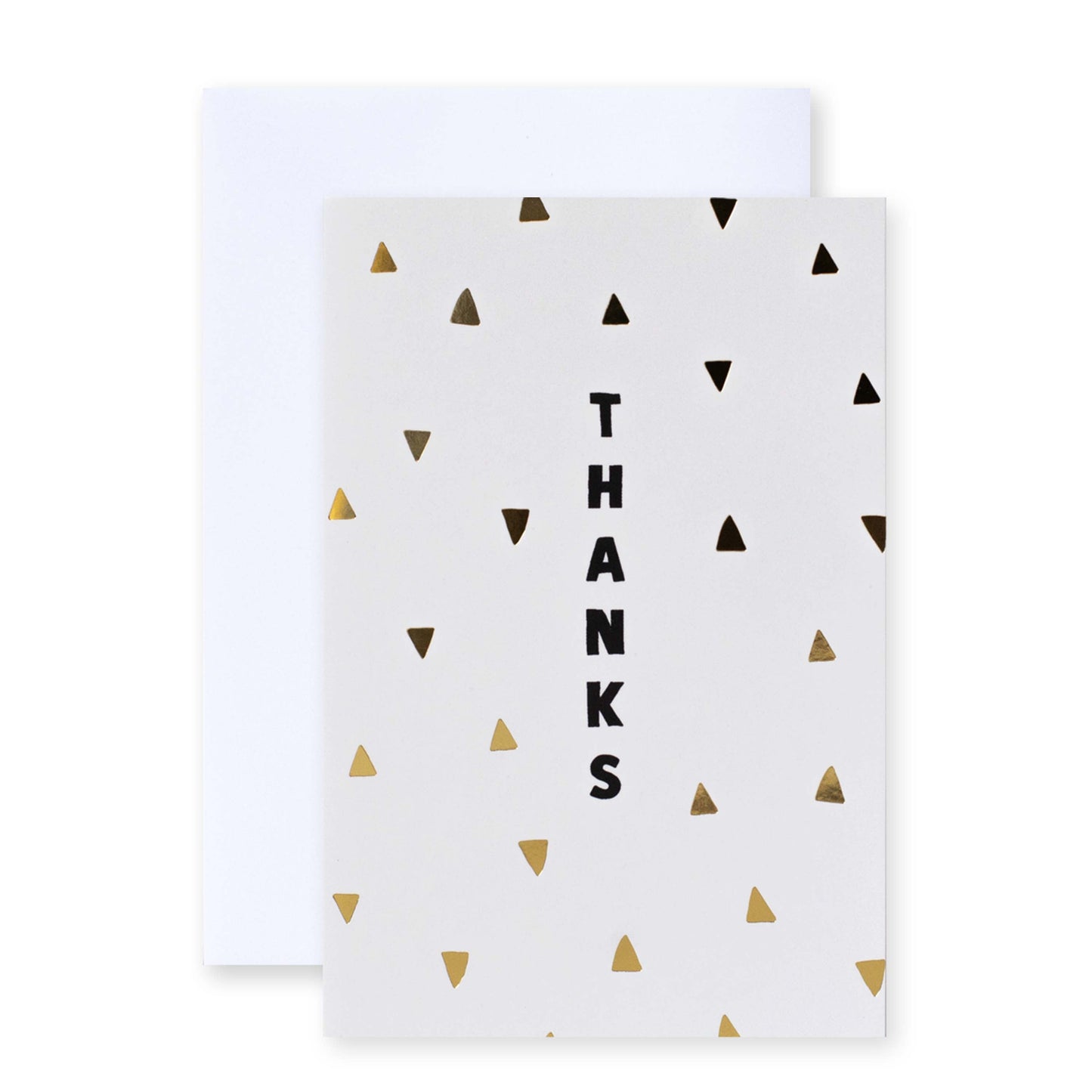 Hallmark Multipack of 12 Thank You Cards - 2 designs, Gold Triangles Thanks