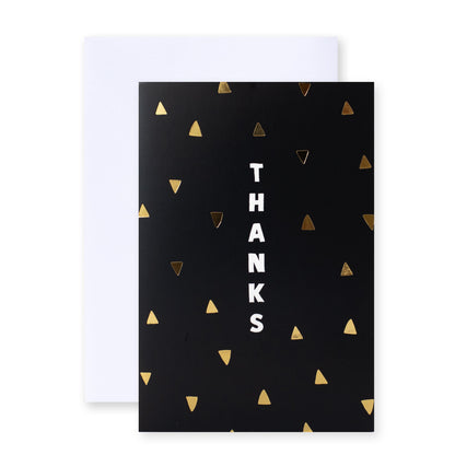 Hallmark Multipack of 12 Thank You Cards - 2 designs, Gold Triangles Thanks
