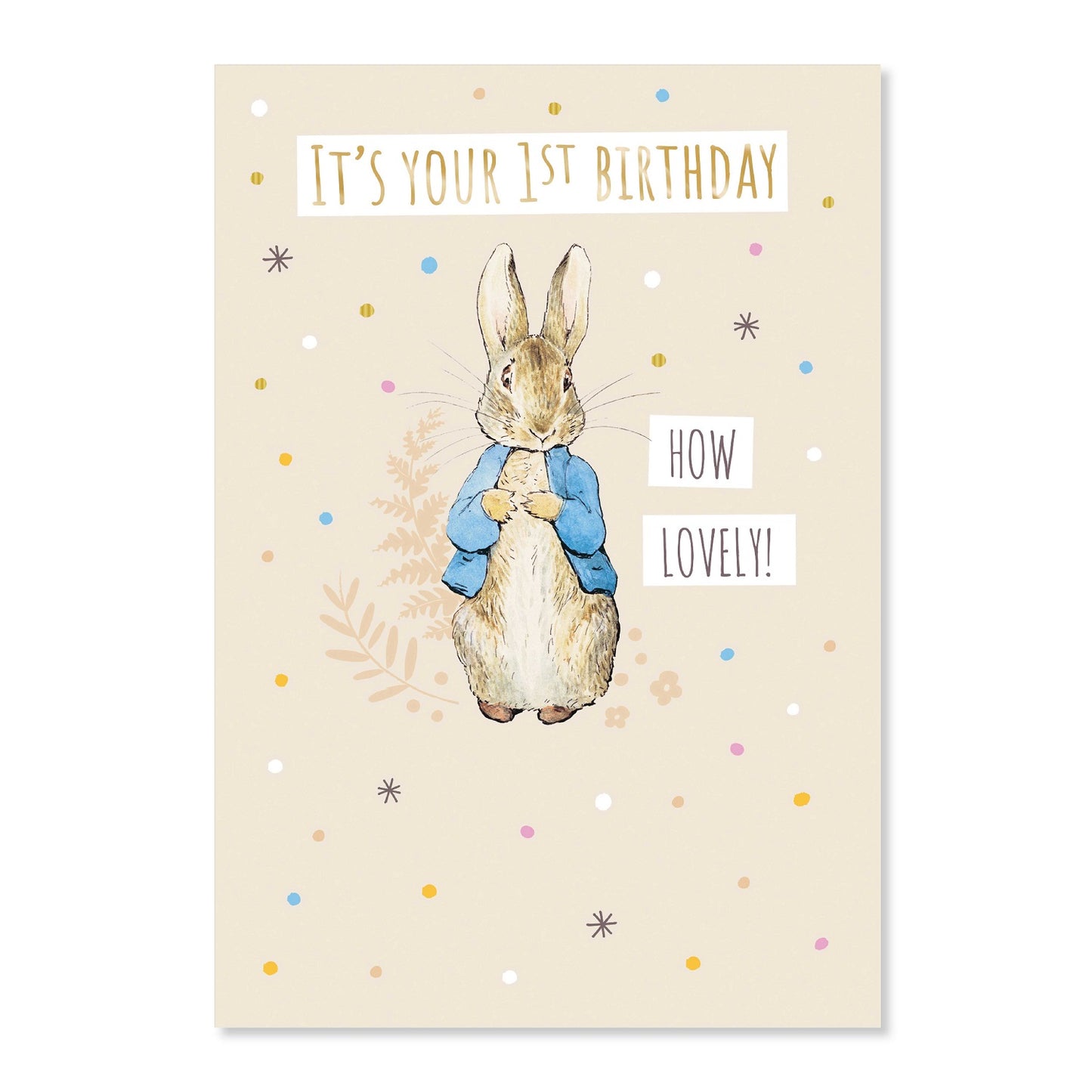 Connections from Hallmark Age 1 Birthday Card - Peter Rabbit