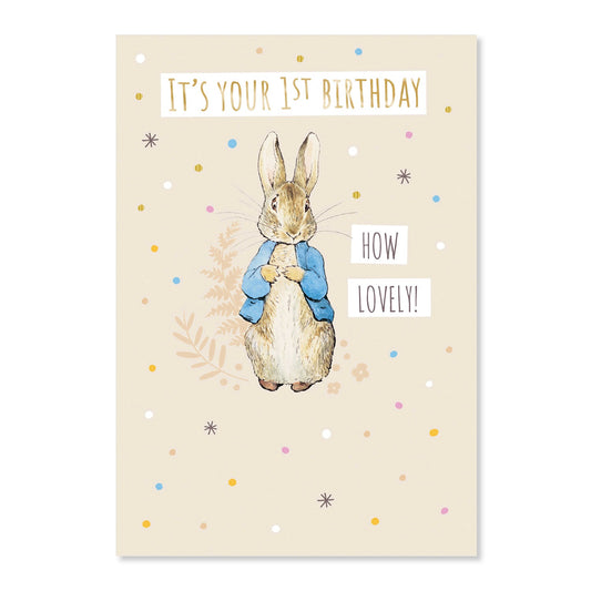Connections from Hallmark Age 1 Birthday Card - Peter Rabbit