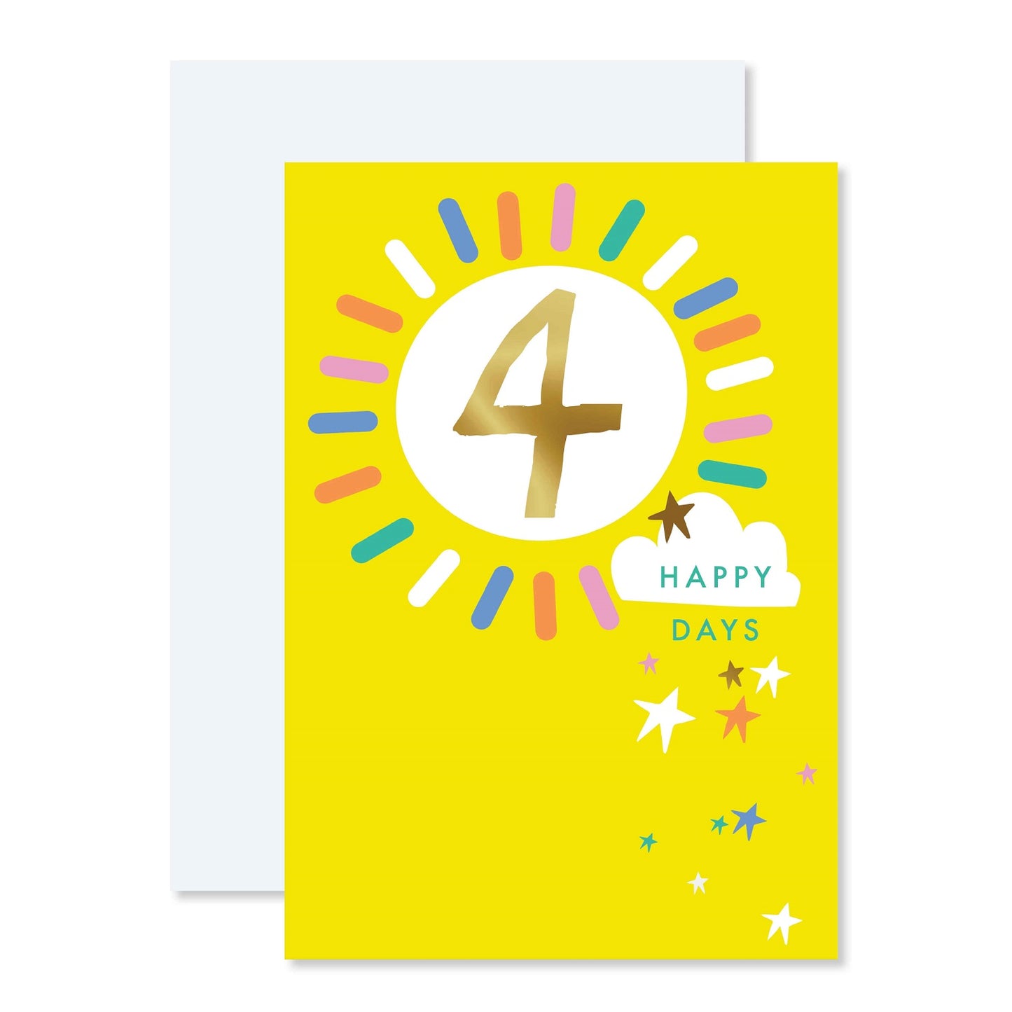 Connections from Hallmark Age 4 Birthday Card - Happy Days