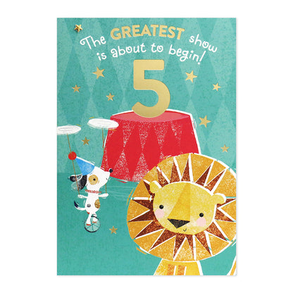 Connections from Hallmark 5th Birthday Card - Fun Circus