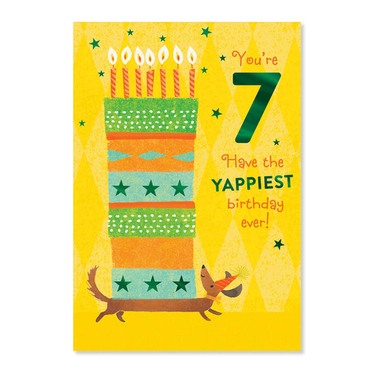 Connections from Hallmark Age 7 Birthday Card - Happy Days