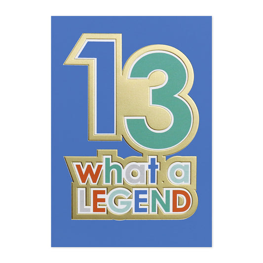 Connections from Hallmark 13th Birthday Card - What A Legend