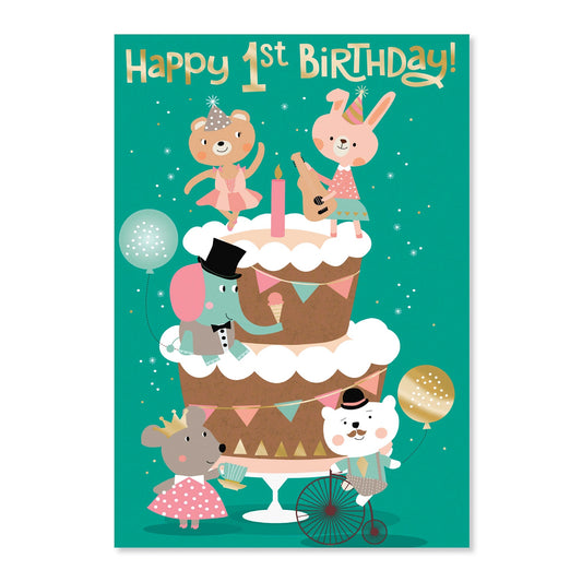Connections from Hallmark Age 1 Birthday Card - Happy 1st Birthday!