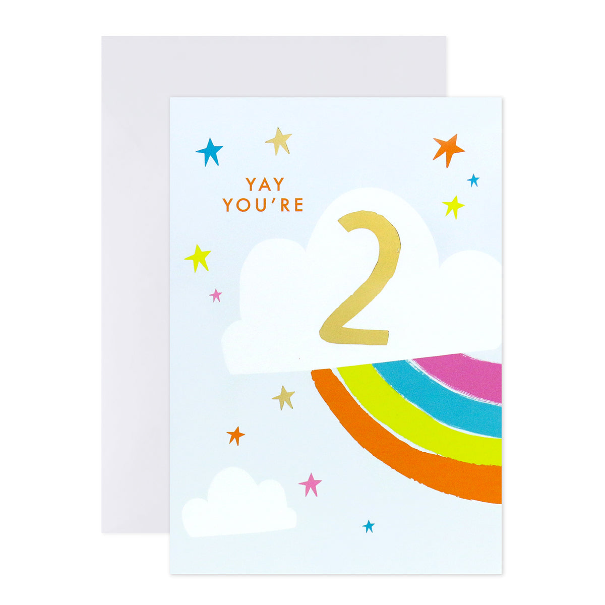 Connections from Hallmark 2nd Birthday Card - Rainbow & Cloud