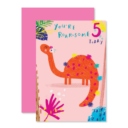 Connections from Hallmark Age 5 Birthday Card - You're roar-some 5 today